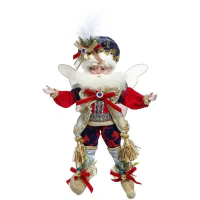 Mark Roberts Deck The Halls Fairy, Small - 10.5 Inches In Blue,red,white,gold