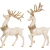 Mark Roberts Deer With Crown, Set Of 2 In Brown