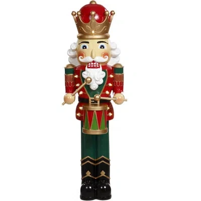 Mark Roberts Drummer Nutcracker With Lights - 37.5 Inches In Gold;black;white;green;red