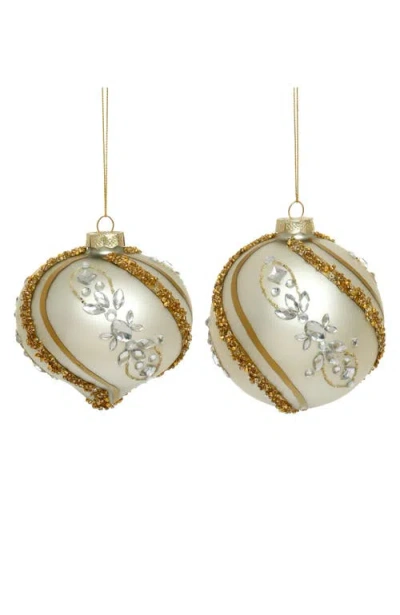 Mark Roberts Elegant Fancy Strip Ornament, Set Of 12 In Gold