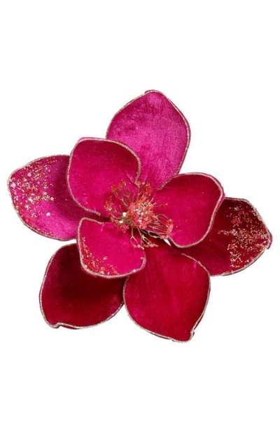Mark Roberts Elegant Glitter Magnolia, Set Of 12 In Pink