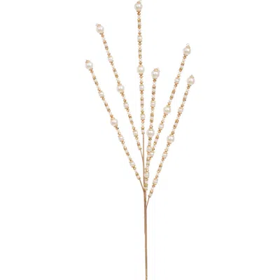 Mark Roberts Elegant Pearl Stem Spray, Set Of 6 In Gold