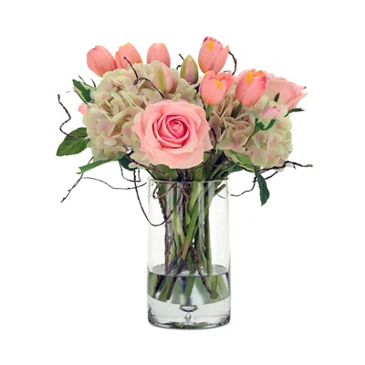 Mark Roberts European Hand Tied Floral Arrangement In Pink