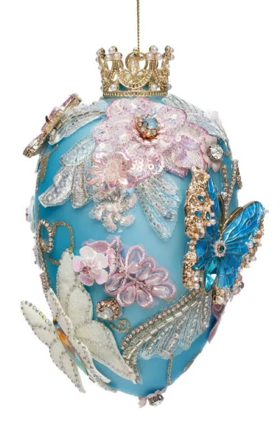 Mark Roberts Faberge Jewel Egg Ornament, Blue In Multi