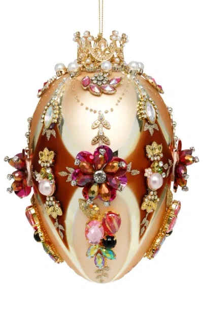 Mark Roberts Faberge Jewel Egg Ornament , Gold/brown In Multi