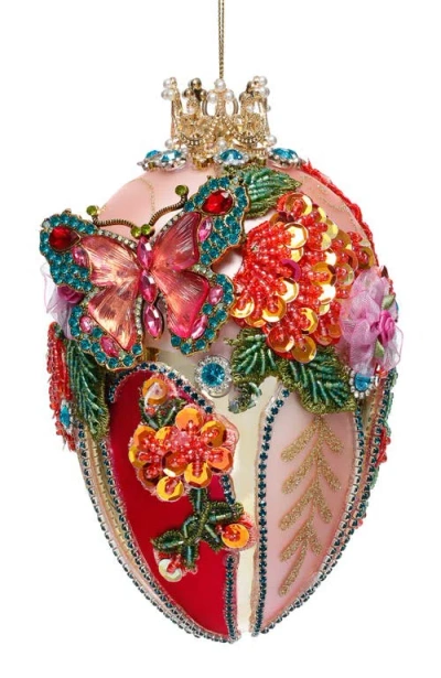 Mark Roberts Faberge Jewel Egg Ornament, Pink In Multi