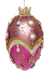 Mark Roberts Faberge Jewel Egg Ornament , Purple In Pink