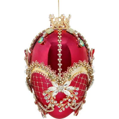 Mark Roberts Faberge Jewel Egg Ornament, Red Raspberry In Multi