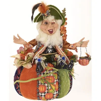Mark Roberts Fall Elf On Pumpkin Figurine