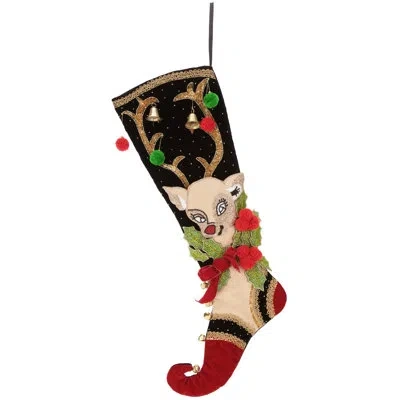 Mark Roberts Fancy Deer Stocking - 26 Inches In Multi