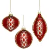 Mark Roberts Fancy Stripes Ornament, Set Of 12 In Red