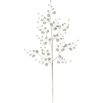 Mark Roberts Fancy Teardrop Crystal Spray - 30 Inches Set Of 6 In Silver