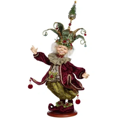 Mark Roberts Fantastical Elf - 24 Inches In Red,green,gold