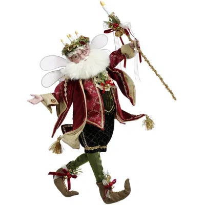 Mark Roberts Father Of Christmas Fairy, Large - 21 Inches In Red,green,white,black,gold