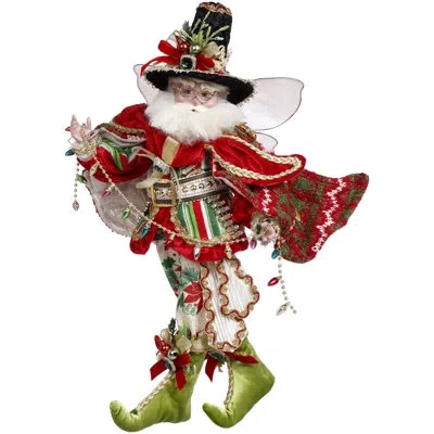 Mark Roberts Feliz Navidad Fairy, Medium - 15 Inches In Gold;white;green;red