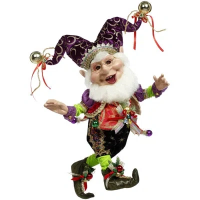 Mark Roberts Festivities Elf, Medium - 17 Inches In Purple,gold,green,red,black