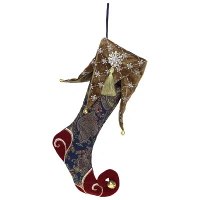 Mark Roberts Floral Jester Stocking - 25 Inches In Multi