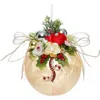 Mark Roberts Floral Jeweled Ornament, Frosted, Gold In Multi
