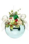 Mark Roberts Floral Jeweled Ornament, Shiny, Blue In Multi