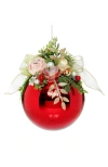 Mark Roberts Floral Jeweled Ornament, Shiny, Red In Multi