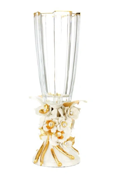 Mark Roberts Floral Pedestal Vase In Multi