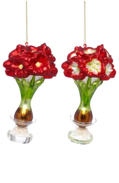 Mark Roberts Floral Vase Ornament, Set Of 6 In Multi