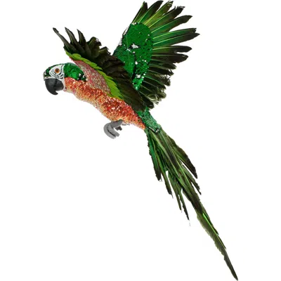 Mark Roberts Flying Parrot Decor In Green
