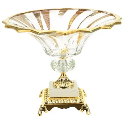 Mark Roberts Footed Pedestal Bowl, Large - 14 X 12 Inches In Multi