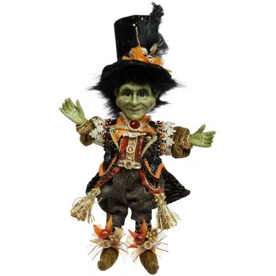 Mark Roberts Frankenstein Elf, Small - 13 Inches In Orange;gold;black;green