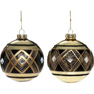 Mark Roberts Geometric Jeweled Ornament, Box Of 6 In Multi