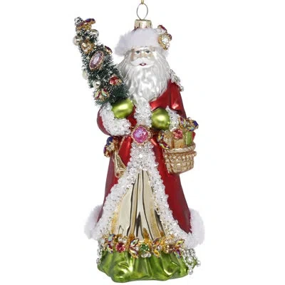 Mark Roberts Gift Giving Santa Ornament - 8 Inches In Multi