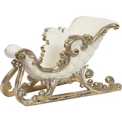 Mark Roberts Gilded Sleigh - 19x11 Inches In Neutral