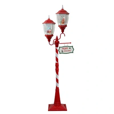 Mark Roberts Gingerbread Double Lamp - 6.5 Feet In Brown;white;green;red