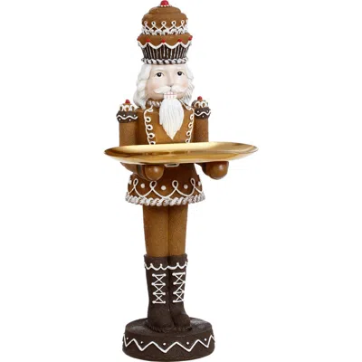 Mark Roberts Gingerbread Nutcracker Server In Brown