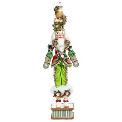 Mark Roberts Gingerbread Nutcracker, Small - 26.5 Inches In Gold;silver;black;white;green;red