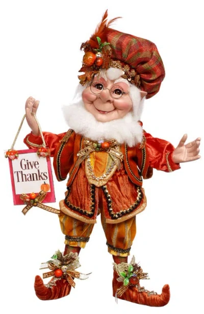 Mark Roberts Giving Thanks Elf,  Medium In Animal Print