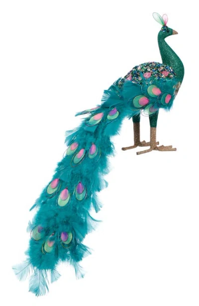 Mark Roberts Glamorous Peacock, Set Of 2 In Blue