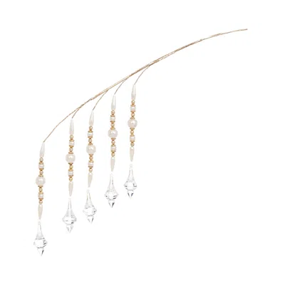 Mark Roberts Glisten Bead Orb Spray, Set Of 6 In Metallic