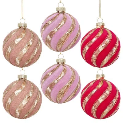 Mark Roberts Glitter Swirl Ornament, Box Of 6- 3 Inches In Multi