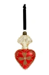 Mark Roberts Glittered Heart Ornament, Set Of 12 In Multi