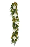 Mark Roberts Glittered Magnolia Garland In Green