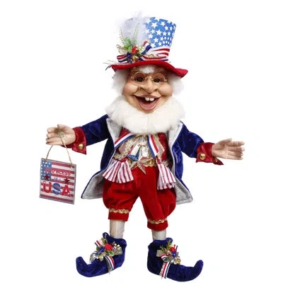 Mark Roberts God Bless The Usa Elf, Medium - 19.5 Inches In Multi