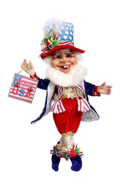 Mark Roberts God Bless The Usa Elf, Small In Multi