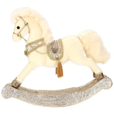 Mark Roberts Golden Rocking Horse - 15x13 Inches In Neutral