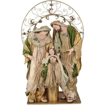 Mark Roberts Grand Holy Family With Creche - 53 Inches In Gold;brown;green;beige