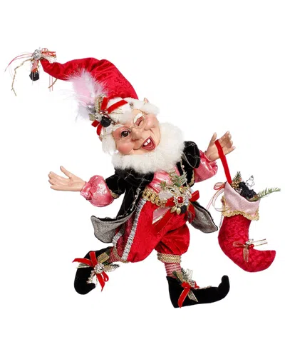 Mark Roberts Handmade Medium Coal Stocking Elf In Multi