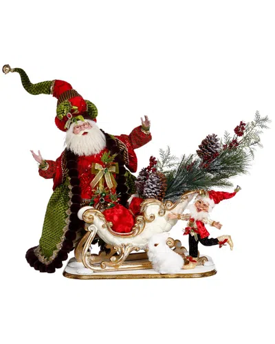 Mark Roberts Handmade Santa's Sleigh In Multi