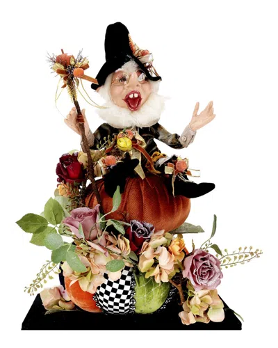 Mark Roberts Handmade Thanksgiving Elf On Pumpkin Large In Multi