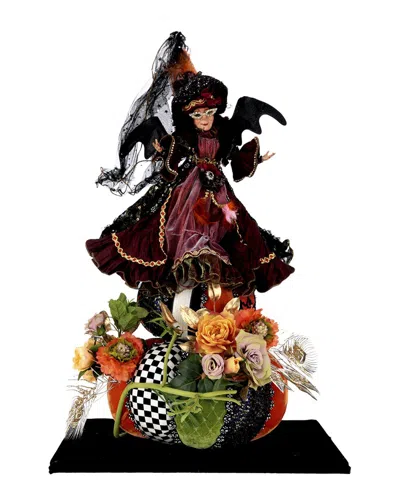Mark Roberts Handmade Witch On Pumpkins In Multi