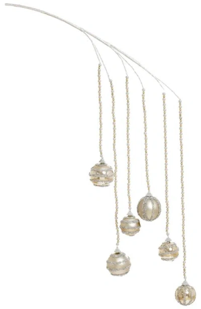 Mark Roberts Hanging Ball Spray, Set Of 6 In Silver